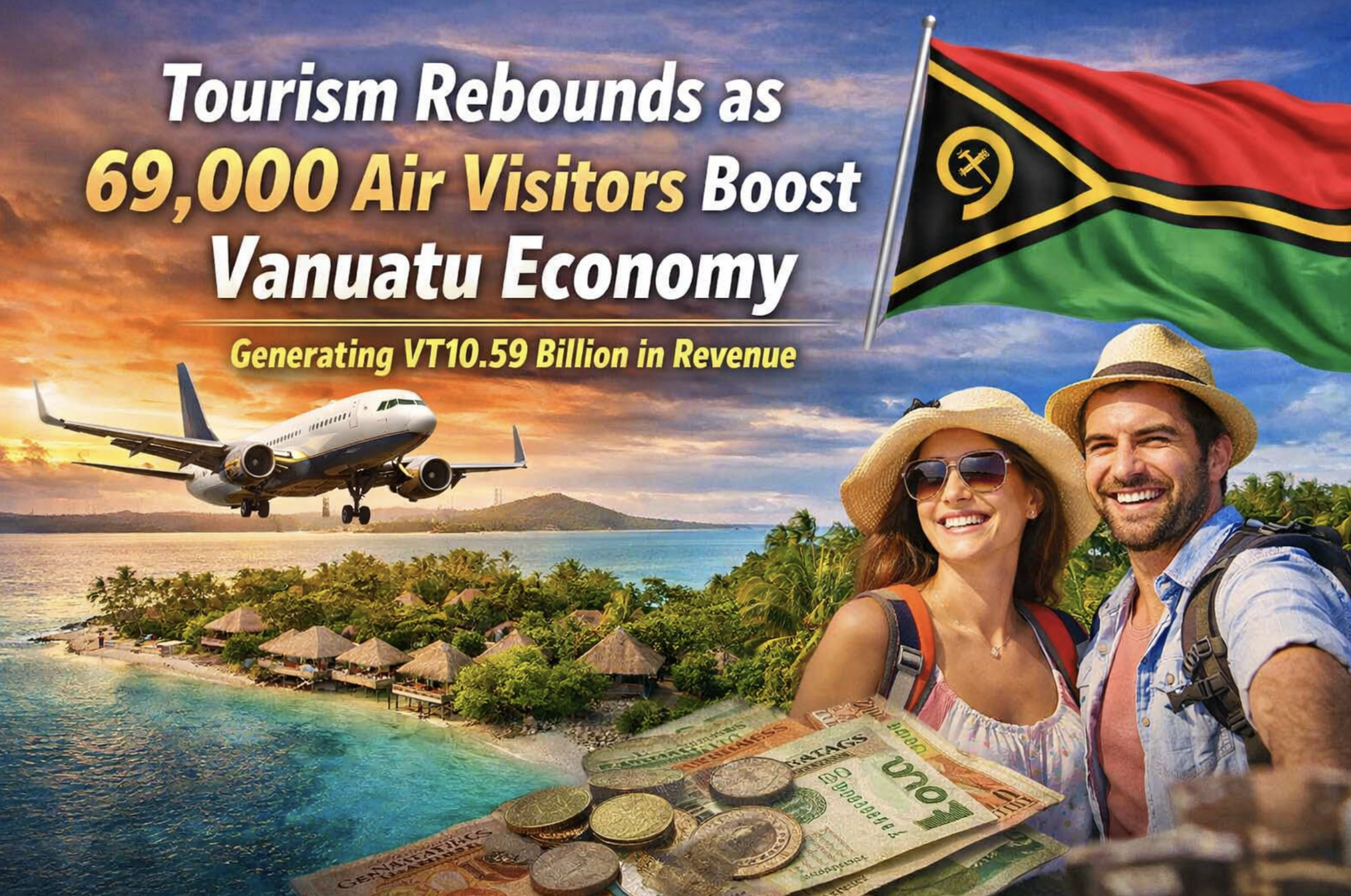Tourism Rebounds as 69,000 Air Visitors Contribute VT10.59 Billion to Vanuatu Economy