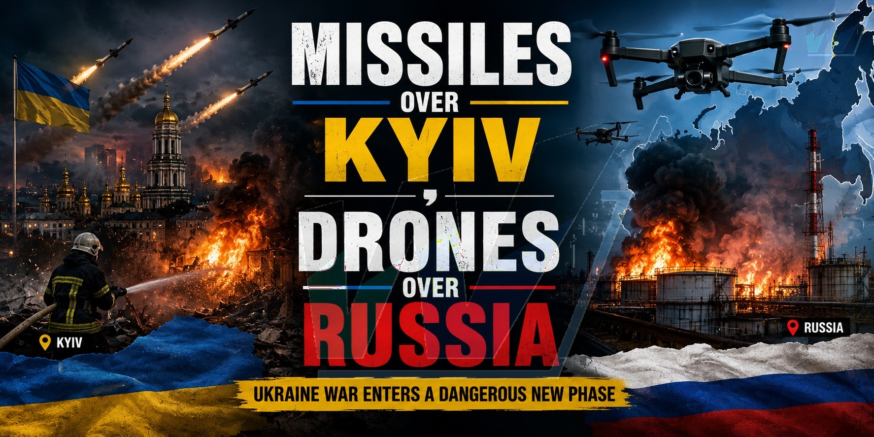 Missiles Over Kyiv, Drones Over Russia: Ukraine War Enters a Dangerous New Phase