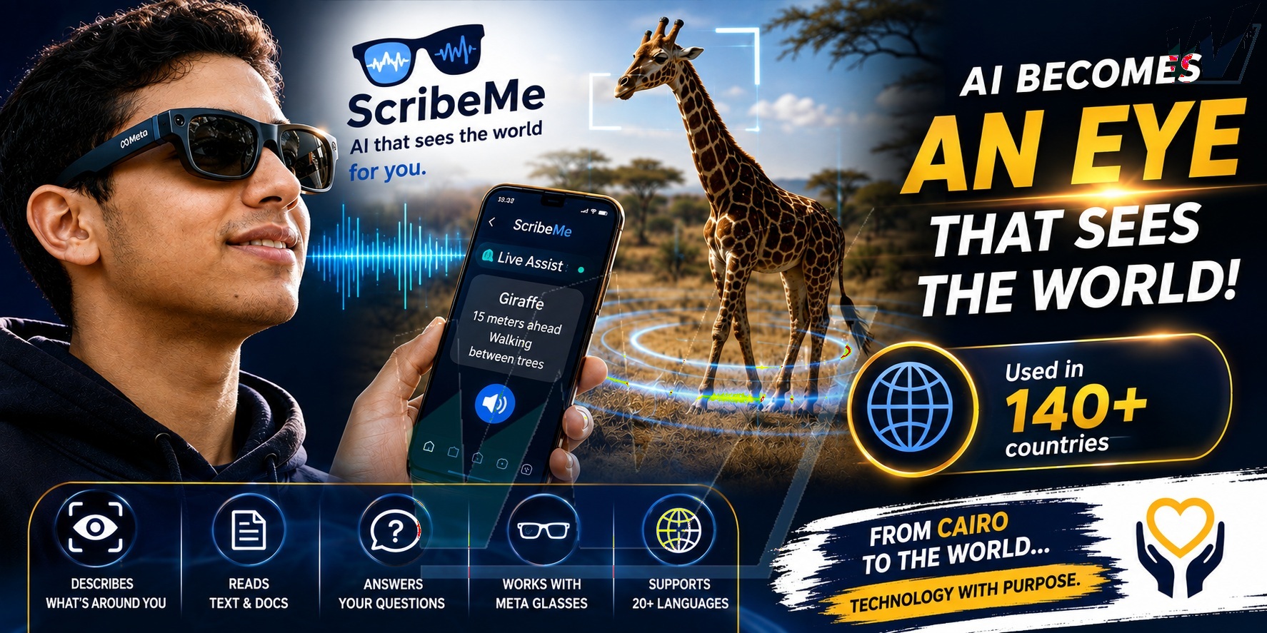 ScribeMe: The Blind Egyptian Entrepreneur Turning AI Into an “Eye” for the World