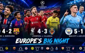 PSG Stun Barcelona as Liverpool Survive Seven-Goal Thriller and Man City Run Riot in Champions League